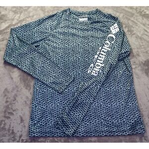 Columbia PFG Long Sleeve Fish Scale Print Fishing Shirt Women's Size L